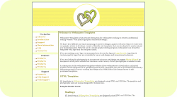 Yellow Double Hearts Template