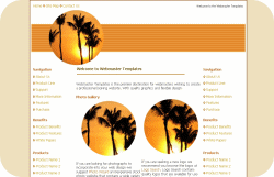 Silhoetted Palm Trees Template