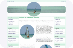 Windsurfer in Tropical Surf Template